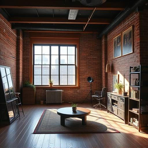 Tribeca Loft Studio - Photography Studio with daylight and exposed brick walls.